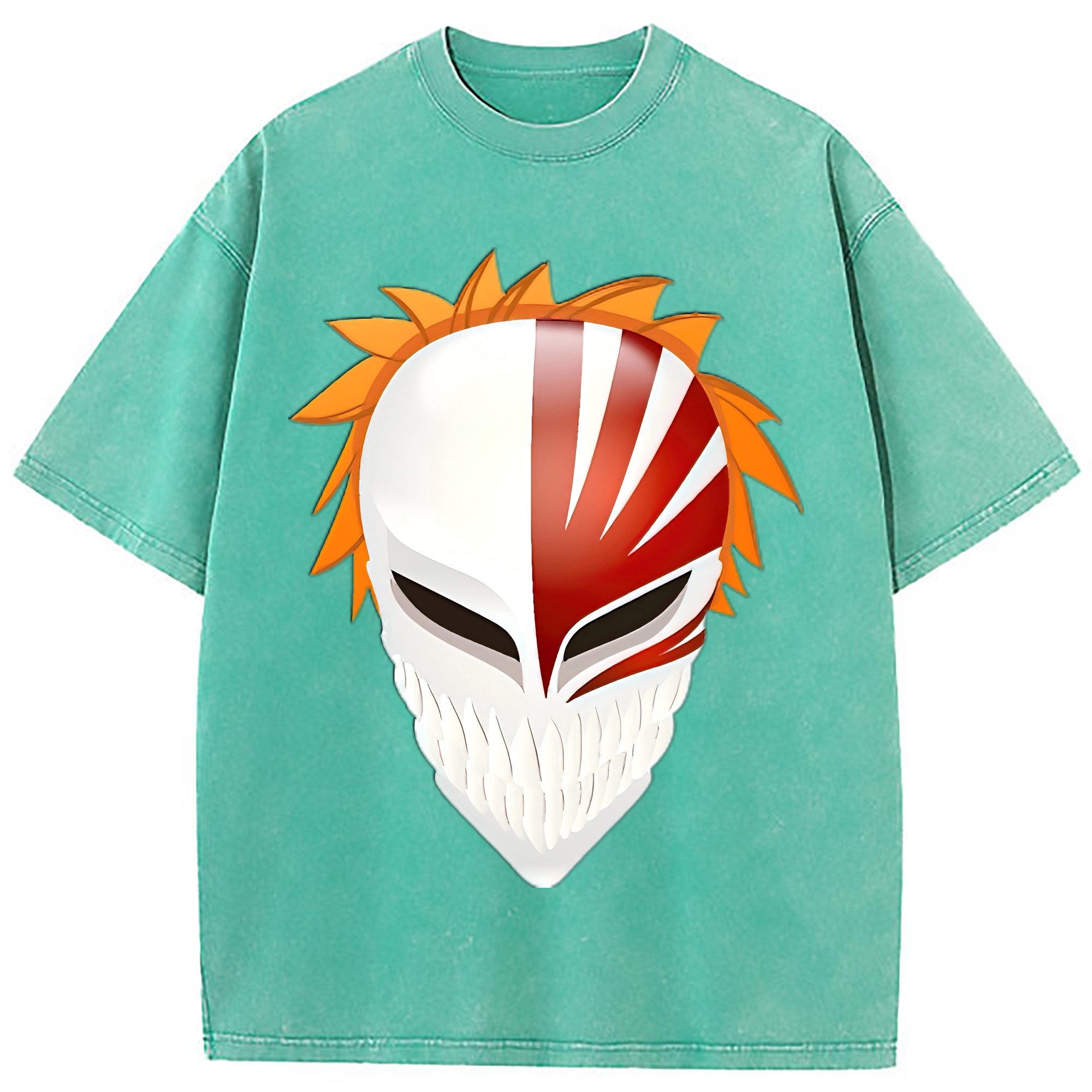 （画像用） ブリーチ 黒崎一護（くろさき いちご）BLEACH Kurosaki Ichigo 綿100% ヴィンテージ風 半袖Tシャツ（フロントプリント）